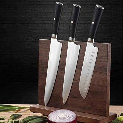 DIKNAC Ceppo per Coltelli Cucina Portacoltelli Strumento per Rack di Stoccaggio per Espositore per Posate con capacità Portacoltelli Magnetico Universale Forte Blocco per Coltelli Ceppo Coltelli