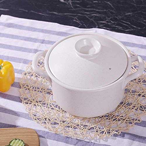 Olla de barro Sopa de cebolla Olla profunda Saludable, Cacerola de cerámica antiadherente 3.17 cuartos