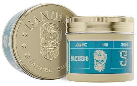BANDIDO Hair Wax Blue 5 Tenuta Media – Cera per Capelli Uomo Brillante Effetto Bagnato – Cera Capelli Uomo Modellante Profumo Fruttato – Hair Fiber per Tutti i Tipi di Capelli - 125ml