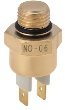 The Lord of the Tools 1 Pièce Capteur de Température d'eau M14x1 5 Interrupteur de Ventilateur de Radiateur 12V Marche 90 (194 °F) Arrêt 80 (176 °F) Capteur de Température du Moteur en Laiton