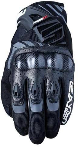 FIVE 830201 Gants de Moto Urbain Haute Performance, RS-C, Coque Protection Carbone, 1KP, Noir, M