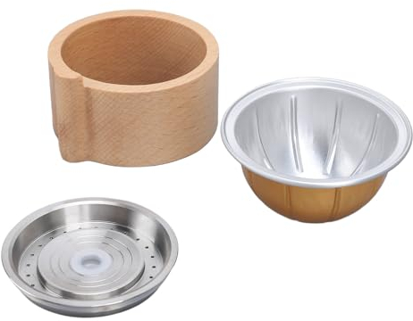 Kit de Inicio de Cápsulas de Café Reutilizables, Cápsulas Recargables con Cuchara y Cepillo para