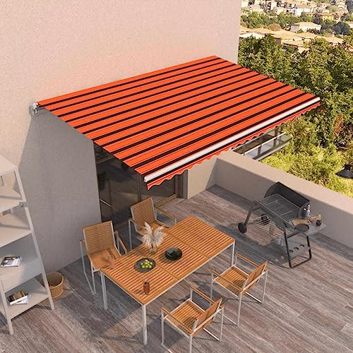 Toldo extensible manual con brazo articulado, 300 x 250 cm, antracita, ideal para puertas exteriores, terrazas, balcones y ventanas