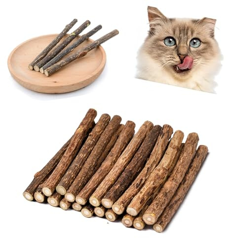 Weenwill Cat Catnip Sticks,30 PCS Cat Toys,Catnip Toys for Cats Natural Organic Silvervine Cats Chew Sticks Nips Toy for Kittens Teeth Cleaning,Play,Stress Release,Plaque Removal
