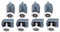 8 X Twin Bottom Top Shower Door Roller Pulleys Wheels Runners Bathroom, for Most Shower Enclosures, Shower Cabins and Steam Cabin Enclosures Withnew (Single Round)