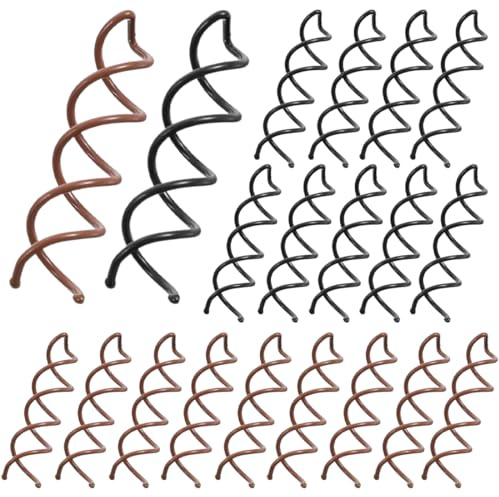 20 Pezzi di Fermaglio per Capelli a Spirale, Forcine Per Chignon, Elegante e Resistente, per Acconciature Diverse