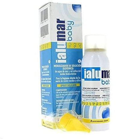Ialumar Baby 100 ml NEBULIZADOR DE SOLUCIÓN ISOTÓNICA de agua de mar y sal sódica de ácido hialurónico Para la higiene diaria de la nariz de recién nacidos y niños