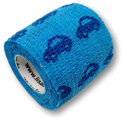 LisaCare, cohesive bandage, fixation bandage, self-adhesive, elastic, 5 cm wide, for human and animals, for sport riding
