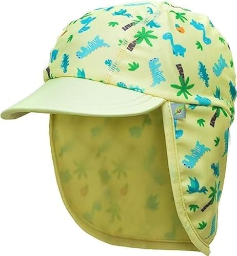 Safehead Jona UPF 50+ Sun Protection Flap Hat for Boys Girls Baby Sun Cap Toddler Sun Hats Cap with Neck Flap Summer Beach Hat Swim Cap, Kids Legionnaire Hat Flap Cover Cap (Small, Yellow)