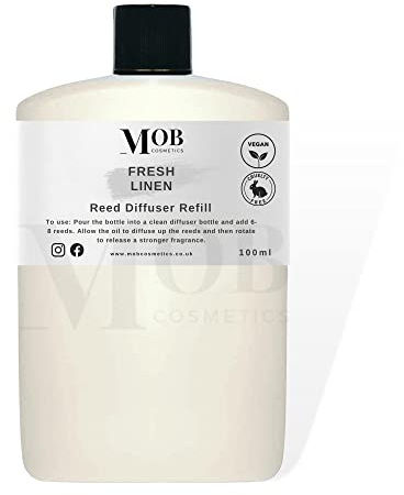 Designer & Fine Fragrance Reed Diffuser Oil Refill 100ml - Highly Concentrated (Fresh Linen)