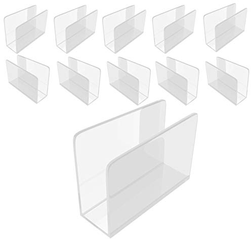 Danieli | Kit da 10 pz Portatovaglioli Acrilico Trasparente | Porta tovaglioli da tavola in acrilico | Porta salviette da bar e Segnaposto dal design moderno (12 x 9 x 4 cm)