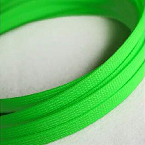 Cable Tidy Sleeves, Length 1-50Meters Snakeskin Mesh Wire Protecting, Nylon Tight PET Expandable Insulation Sheathing Braided Sleeves Fluorescent, Green (Color : 2Meters, Inside Diameter : 3mm)