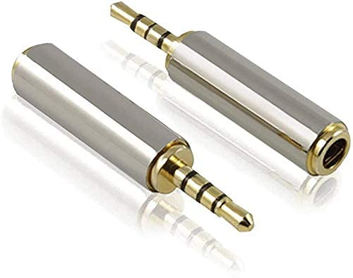 Aiivioll Lot de 2 adaptateurs Audio 3,5 mm mâle vers 2,5 mm Femelle pour Smartphones, Casques, micros, tablettes