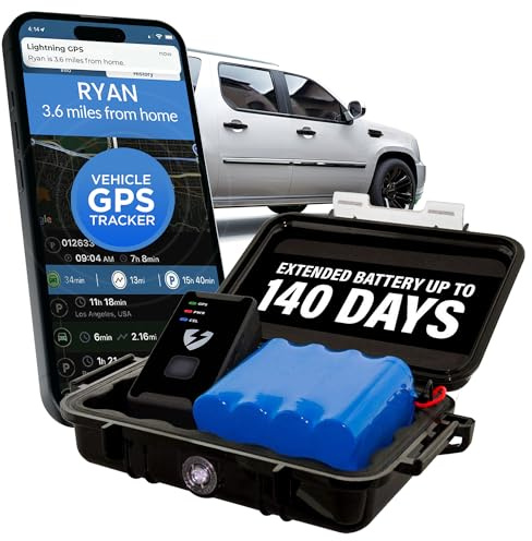 Lightning GPS GL300 Tracker Device for Vehicles w/Magnetic Case and Battery – Real-Time GPS Tracking, Vehicle & Fleet Monitoring, Hidden Tracking for Cars, Trucks or Trailers – Subscription Required