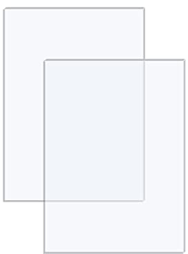 Langaelex 2 pièces Plaque Acrylique Transparente 20 x 25 cm, 3mm Feuille Plastique Transparente pour Gravure Laser, l'affichage des Projets, Remplacement de Verre