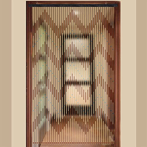 LNINNERY türvorhang,Türvorhang Holzperlenvorhang 31-Linien Türvorhang Insektenschutz Hölzern Perlenvorhang Fadenvorhang Dekor 91x220cm
