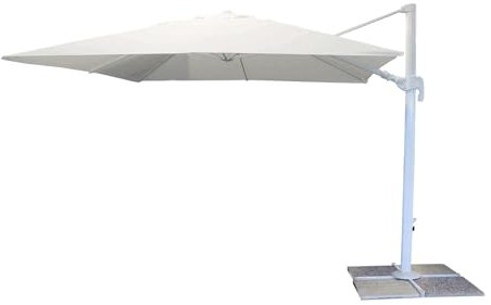 Briconess.com Ombrellone antivento da giardino 3x3 mt con palo laterale Tokyo - Grey