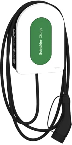 Schneider Electric Smarte Wallbox Schneider Charge, 11kW, Ladesäule für Elektroauto, T2 Kabel 5m, 6mA Erkennung, Steuerung per App, Weiss, Artikelnummer EVH5A11N2C5