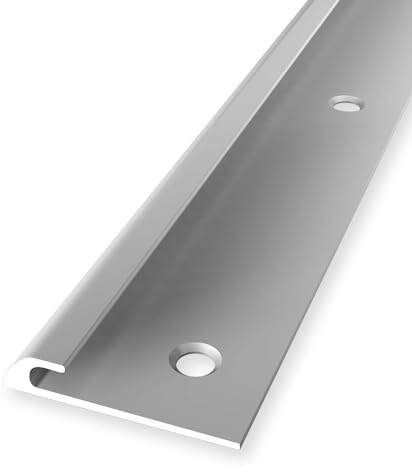 Einfassleiste 5.2 x 28 x 2500 mm Einfassprofil Abschlussprofil Aluminium eloxiert Glatt Versenkt Gebohrt Silber