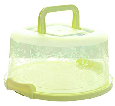 Pastoralist Boîte à gâteau Portable Poignée de Porte-récipient Pie Cupcake Green Round Transport de Coud Coud Lock Cake Cake Carrier Handle