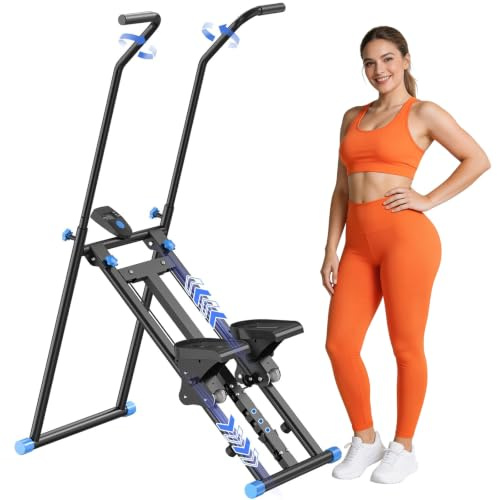 Stepper per esercizi in palestra a casa, Stair Master pieghevole, macchina per arrampicata verticale per allenamento completo del corpo con capacità di 300 libbre