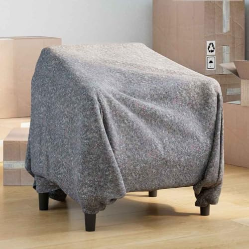 GeenYuu 5 coperte per trasloco, 150 x 200 cm, in tessuto, con imbottitura e protezione dagli urti, per mobili, ristrutturazione, cantiere, studio, isolamento acustico e protezione antigraffio