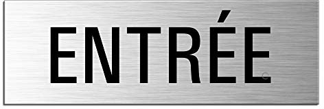 Plaque de Porte Entrée 240x80 mm Aluminium brossé Aspect Acier inox adhesif 10532-S