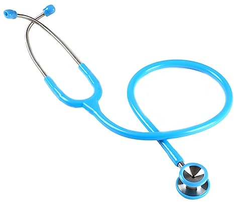 Gima - Klassisches Kinder-Dufono mit zwei Köpfen, Stethoskop mit Edelstahl-Pavillon und Stirnband mit doppelter interner Feder, hellblau, 32512