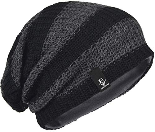 FORBUSITE Mens Slouchy Long Beanie Knit Cap for Summer Winter, Oversize