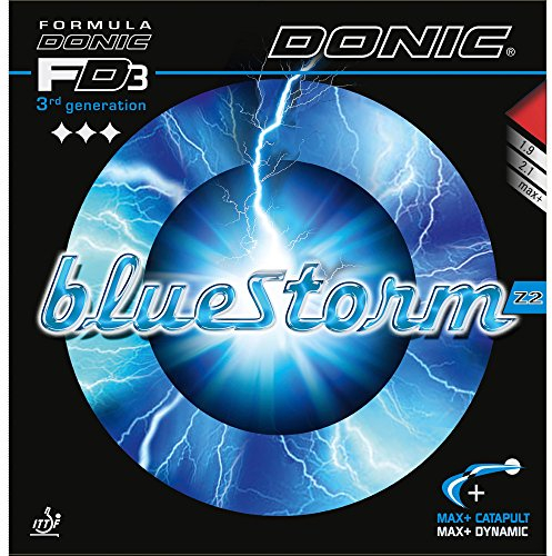 Donic BlueStorm Z2 Tischtennis Gummi, schwarz, 2,1mm