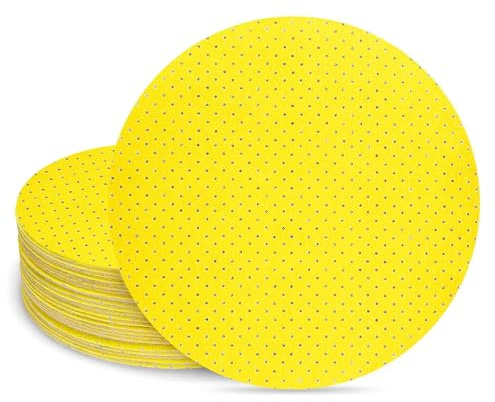 POWER PRO 2100 - Perforated Drywall Sanding Abrasive Discs 9-Inch/225mm for Drywall Sanders, Hook and Loop Sandpaper Better Suction and Sanding with Less Wear - Set of 10 (80 Grit)