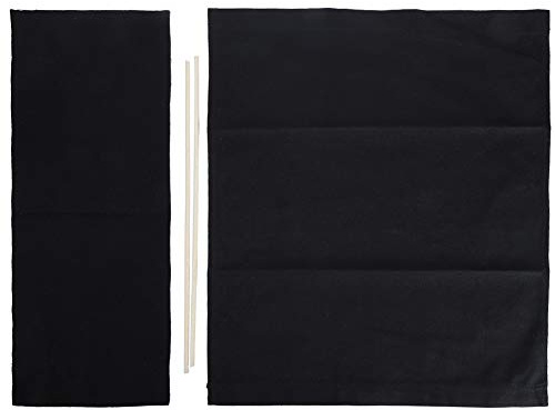 Funda de lona para silla, 1 juego de lona para silla de director, tela de repuesto para asiento, respaldo extraíble y lavable, protector de algodón, accesorios para muebles(3 # negro)