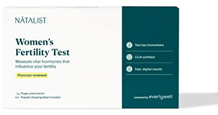 Natalist Women's Fertility Test - at-Home Test Kit by Everlywell Measures Key Hormones - Physician-Reviewed Digital Results Within Days - Ages 18+