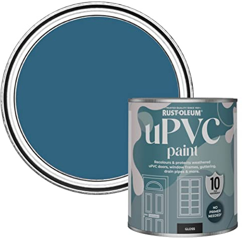 Rust-Oleum Blue uPVC Door and Window Paint In Gloss Finish - Cobalt 750ml