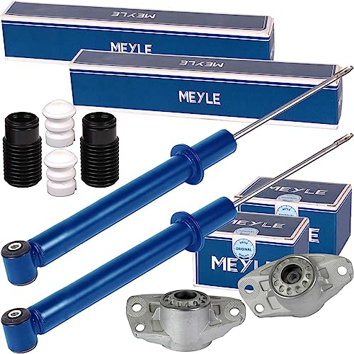 2x MEYLE Stoßdämpfer + Domlager + Protection-Kit hinten für 1T
