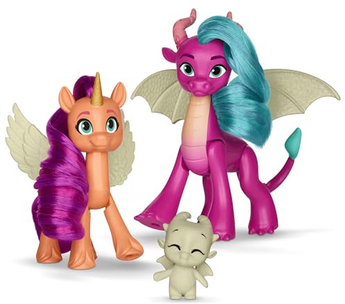 Hasbro My Little Pony Tell Your Tale - La Rivelazione della Luce del Drago, 3 Action Figure My Little Pony con Design Luminoso, Giocattolo per Bambini e Bambine da 4 Anni in Su