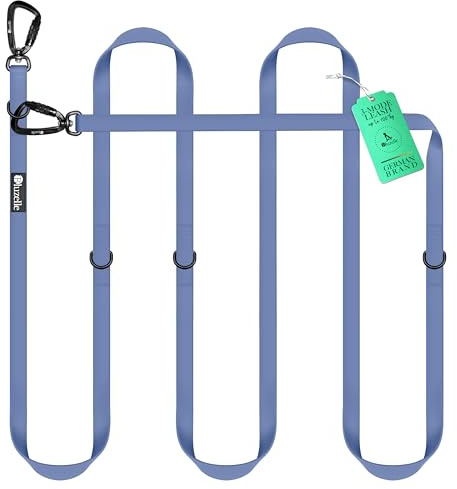 BLUZELLE Guinzaglio Cane Impermeabile Forte 3m per Cani Piccoli e Grandi (10-100kg) – Tracolla Regolabile – WEATHERGUARD – 2x Moschettoni di Sicurezza – Marchio Tedesco, Colore:Blu