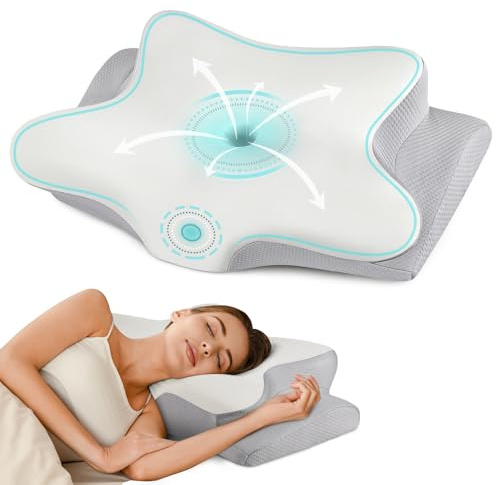 Cervical Neck Pillow for Pain Relief - Cooling Side Sleeper Pillow for Sleeping, Ergonomic Memory Foam Pillows for Neck Support, Contour Orthopedic Bed Pillow for Back Stomach Sleepers