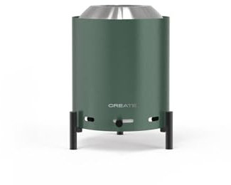 CREATE/Fire Pit Compact/Brasero à Table Exterieur pellets Vert Sauge/sans fumée, 1.5kW, Flamme réglable, Facile à Transporter