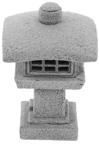 UPKOCH Simulación De Pabellón De Jardín Adorno De Piedra Tipo Pagoda para Jardín Decoración De Bonsái Material De Función De Jardinería