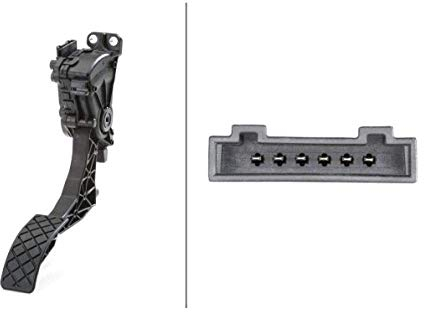 HELLA 6PV 008 496-701 Sensor, posición pedal - para vehic. dirección izquierda - 6polos - Caja de cambios manual