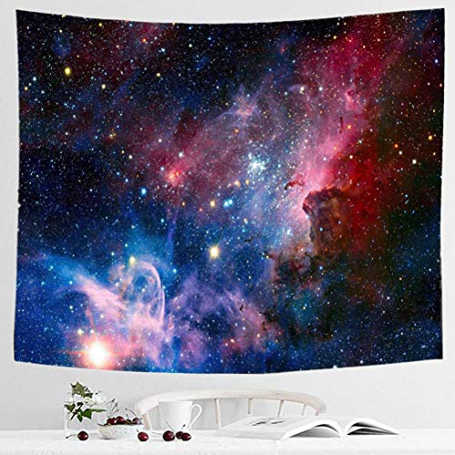 Alumuk Sternenhimmel Tapisserie, 3D Kosmische Galaxie Wandteppich Psychedelic Wandbehang Boho Mandala Hippie Wandtuch Tagesdecke Bettdecke für Schlafzimmer Wohnzimmer Wohnheim (180 x 230 cm)