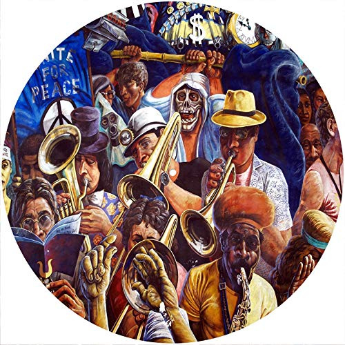 Slipmatta halkmatta repdyna filt för alla 12 LP DJ vinyl skivspelare anpassad grafisk – Jazz 1
