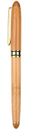 1st 5 Art Pen Kalligrafi Fyllpennor, trubbig spetsspets med plywood handtag och kolvstil bläckbehållare för att skriva gotisk, kursiv, arabisk, etc. (1,5 mm)