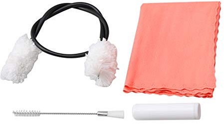 lovermusic Flute Clarinet Sweeping & Care Kit Cork Grease Key Brush Polishing Coil Swab