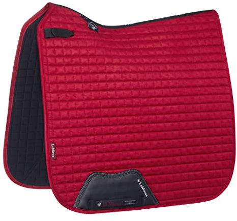 LeMieux Dressage Suede Square Saddle Pad - Saddle Pads for Horses - Equestrian Riding Equipment and Accessories (Chili - Small/Medium)