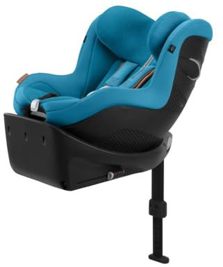 CYBEX Gold Kinder-Autositz Sirona Gi i-Size Plus inkl. Base, Ab ca. 3 Monaten bis 4 Jahre (Ab Geburt mit Neugeboreneneinlage), Max. 20 kg, 61 - 105 cm (Ab 40 cm mit Neugeboreneneinlage), Beach Blue