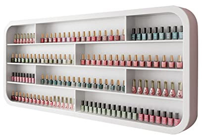 Scaffali Porta Smalti Unghie Montati Parete Organizzatore per smalti per unghie Supporto a parete Scaffale per smalti per rossetti, Semplice Espositore per cosmetici a 4 strati per oli essen