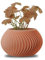 Koala Studio Céleste - Pot Décoration d'Intérieur pour Plantes Synthétiques, Succulentes & Cactus Design - Original Petit Mini Cache-Pot Maison Salon (Rouge Pastel)