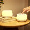 Dorifun LED Nachttischlampe Touch Dimmbar 2er Set, Tischlampe Kabellos USB Aufladbar mit RGB Farben 4 Modi, Nachtlicht Kinder Kleine Stilllicht Dimmbar mit Timing für Schlafzimmer Kinderzimmer - Weiß